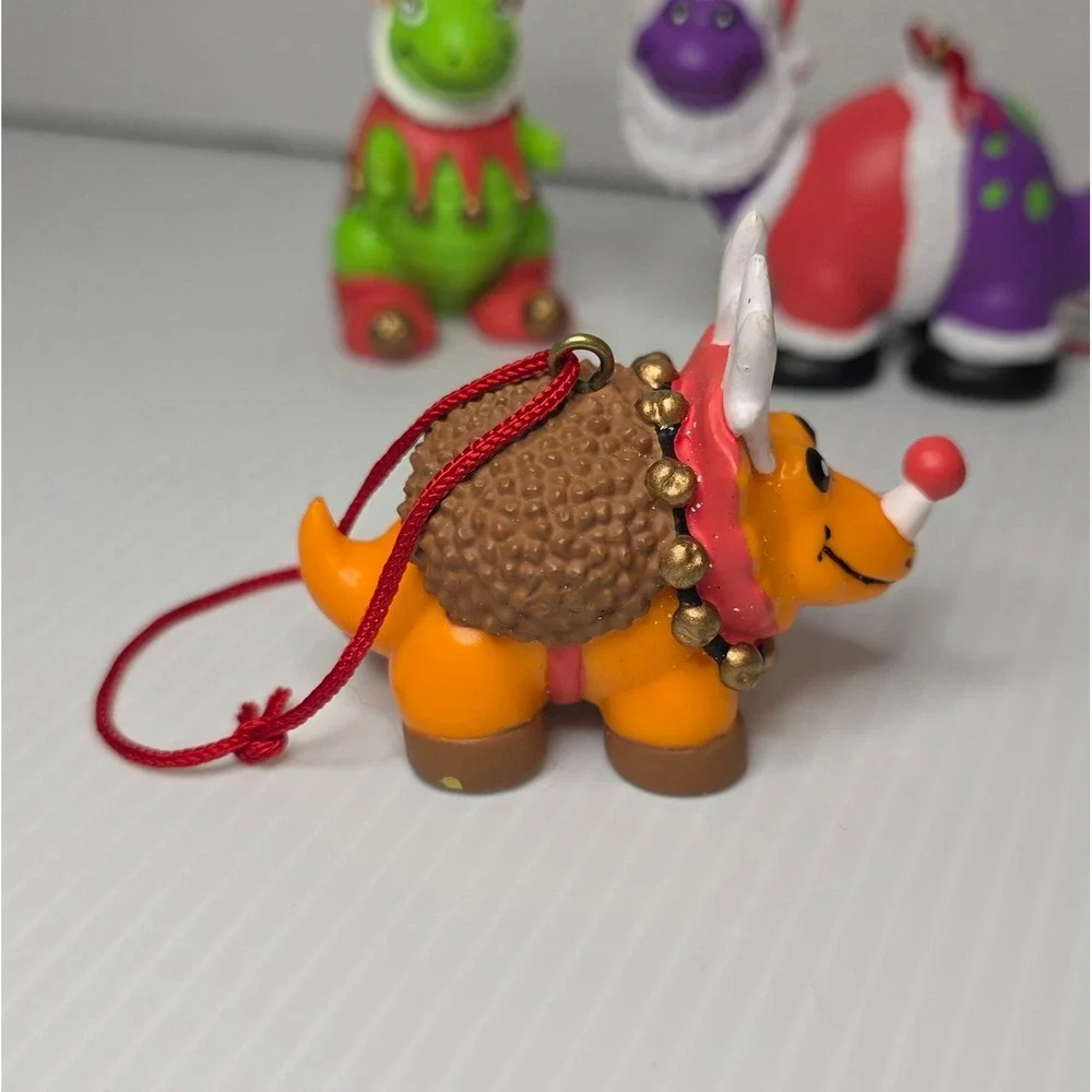 Vintage Christmas Dinosaur Ornaments Lot House of Lloyd 1993‎ Preowned